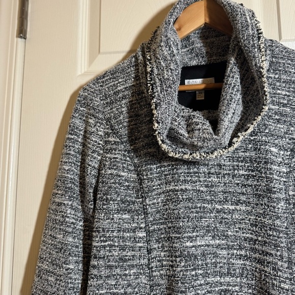 Robbie Bee Black and Gray Cowl Neck Sweater Dress Size PS - Picture 5 of 13